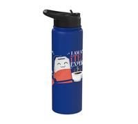 I am an ITea Expert Tea Lover Information Technology Stainless Steel Insulated Water Bottle