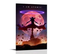 I Am Atomic Anti Splash Art Posters Living Room And Bedroom Hanging Paintings Suitable for Multiple Scenarios No Need for Punching Easy to Install Suitable for Gifts And Personal UseFrame-style24x36in