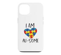 I Am Au-some Autism Awareness Colourful Heart Piece Case for iPhone 13