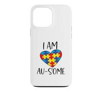 I Am Au-some Autism Awareness Colourful Heart Piece Case for iPhone 13 Pro Max
