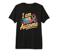 I Am Ausome Autism Awareness Autistic Pride Acceptance Premium T-Shirt