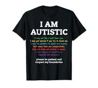 I Am Autistic Spectrum Disorder ASD Autism Awareness T-Shirt