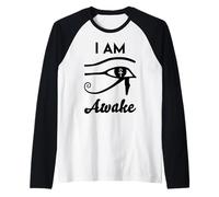 I Am Awake- Horus Protection Symbol Egyptian Third Eye Egypt Raglan Baseball Tee