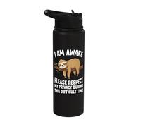 I Am Awake Please Respect My Privacy During This Time Stainless Steel Insulated Water Bottle