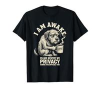 I Am Awake Please Respect My Privacy Funny Dog Value Graphic T-Shirt