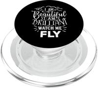 I Am Beautiful I Am Brilliant Watch Me Fly PopSockets PopGrip for MagSafe