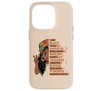 I Am Black Child Magical African Girl History Month Kids Case for iPhone 14 Pro