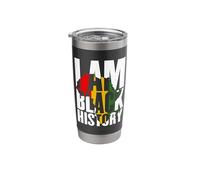 I am Black History African Map Juneteenth Stainless Steel Insulated Tumbler