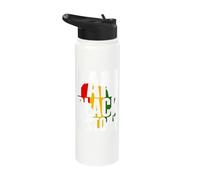 I am Black History African Map Juneteenth Stainless Steel Insulated Water Bottle