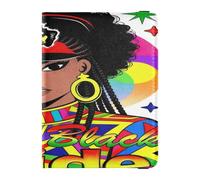 I Am Black History Afro Queen Art Leather Passport and Vaccine Card Holder Combo Travel Documents Organizer Protector Passport Holder Combo with Vaccine Card Slot for Women and Men Waterproof