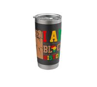 I Am Black History Fearless Powerful Proud Identity Apparel Stainless Steel Insulated Tumbler