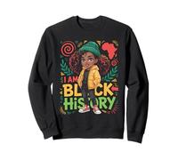 I Am Black History Kid Pan African Girl Black History Sweatshirt