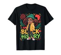 I Am Black History Kid Pan African Girl Black History T-Shirt