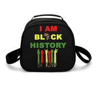I Am Black History Month Cute Lunch Bags for Women Men Lightweight Insulated Lunch Bag for Work Picnic Travel