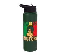 I Am Black History Stainless Steel Insulated Water Bottle
