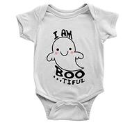 I am Bootiful Babygrow 6-12 Months White 1st Halloween Ghost Cute Funny Joke Gift Present