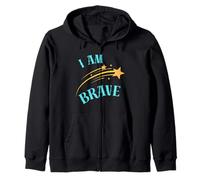 I AM BRAVE PRESENT FOR BRAVERY Zip Hoodie