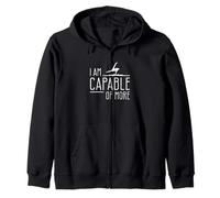 I Am Capable Of More Funny Gymnastics Acrobatics Gymnasts Zip Hoodie