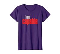 I Am Capable T-Shirt Something Worthy to Face T-Shirt, Women, Purple, Medium
