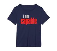 I Am Capable T-Shirt Something Worthy to Face T-Shirt, Women's Plus, Navy Blue, 2X