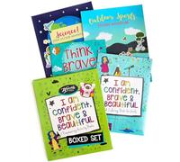 I Am Confident, Brave & Beautiful: Boxed Set - 4 Activity Books from Hopscotch Girls - 2 Coloring Books + 2 Sticker Books (English)