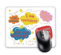 I am Confident Women's Affirmation Mouse Pad, Friendship Gifts for Women, Mental Health Gifts for Coworkers and Friends, Daily Affirmation Gift for Bestie, Daughters Nieces