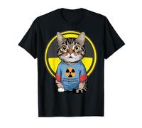 I Am Contaminated With Radiation Ironic Japanese Cat T-Shirt