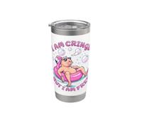 I am Cringe But I am Free Capybara Summer Vacation Pool Stainless Steel Insulated Tumbler