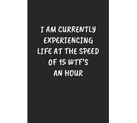 I Am Currently Experiencing Life At The Speed Of 15 WTF's An Hour: Funny Notebook For Coworkers for the Office - Blank Lined Journal Mens Gag Gifts For Women