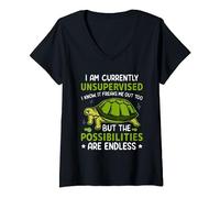 I Am Currently Unsupervised I Know It Freaks Me Out Too But V-Neck T-Shirt