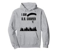 I Am D.B. Cooper Hijack Skydive 1971 Pullover Hoodie, Adult Unisex, Heather Grey, Small