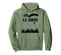 I Am D.B. Cooper Hijack Skydive 1971 Pullover Hoodie, Adult Unisex, Sage Green, Small