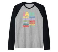 I Am Daily Affirmation Colorful Christian Raglan Baseball Tee