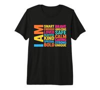 I Am Daily Affirmation Colorful Positive SelfLove Motivation Premium T-Shirt