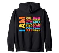 I Am Daily Affirmation Colorful Positive SelfLove Motivation Zip Hoodie