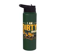 I Am Dirty Minded Backhoe Loader Construction Machinery Stainless Steel Insulated Water Bottle