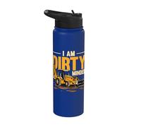 I Am Dirty Minded Backhoe Loader Construction Machinery Stainless Steel Insulated Water Bottle