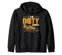 I Am Dirty Minded Backhoe Loader Construction Machinery Zip Hoodie
