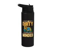 I Am Dirty Minded Excavator Construction Machinery Stainless Steel Insulated Water Bottle