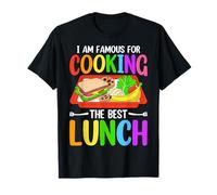 I Am Famous for Cooking Best Lunch Lady School Cafeteria T-Shirt