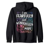 I Am Fearfully and Wonderfully Made Psalm 139:14 Zip Hoodie
