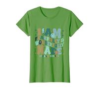 I am Fearfully & Wonderfully Made Retro Bible Verse T-Shirt, Women, Grass Green, Small