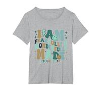 I am Fearfully & Wonderfully Made Retro Bible Verse T-Shirt, Women's Plus, Heather Grey, 5X
