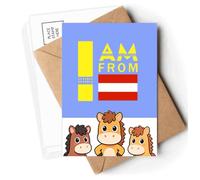 I Am From Austria Art Deco Fashion Postcards Envelopes Cards Mailing Year Horse