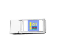 I Am from Azerbaijan Art Deco Fashion Slim Money Clip Stainless Holder Pocket Wallet