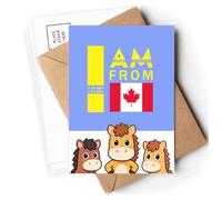 I Am From Canada Art Deco Fashion Postcards Envelopes Cards Mailing Year Horse