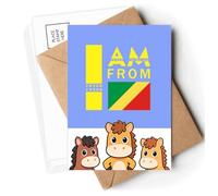 I Am From Congo Art Deco Fashion Postcards Envelopes Cards Mailing Year Horse