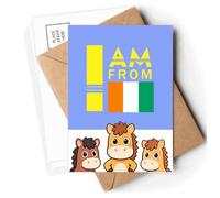 I Am From Cote Divoire Art Deco Fashion Postcards Envelopes Cards Mailing Year Horse