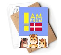 I Am From Denmark Art Deco Fashion Postcards Envelopes Cards Mailing Year Horse