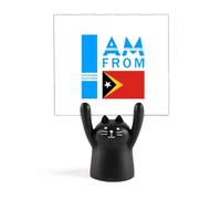 I Am from East Timor Art Deco Fashion Memo Holder Cartoon Black Cat Stand Decoration